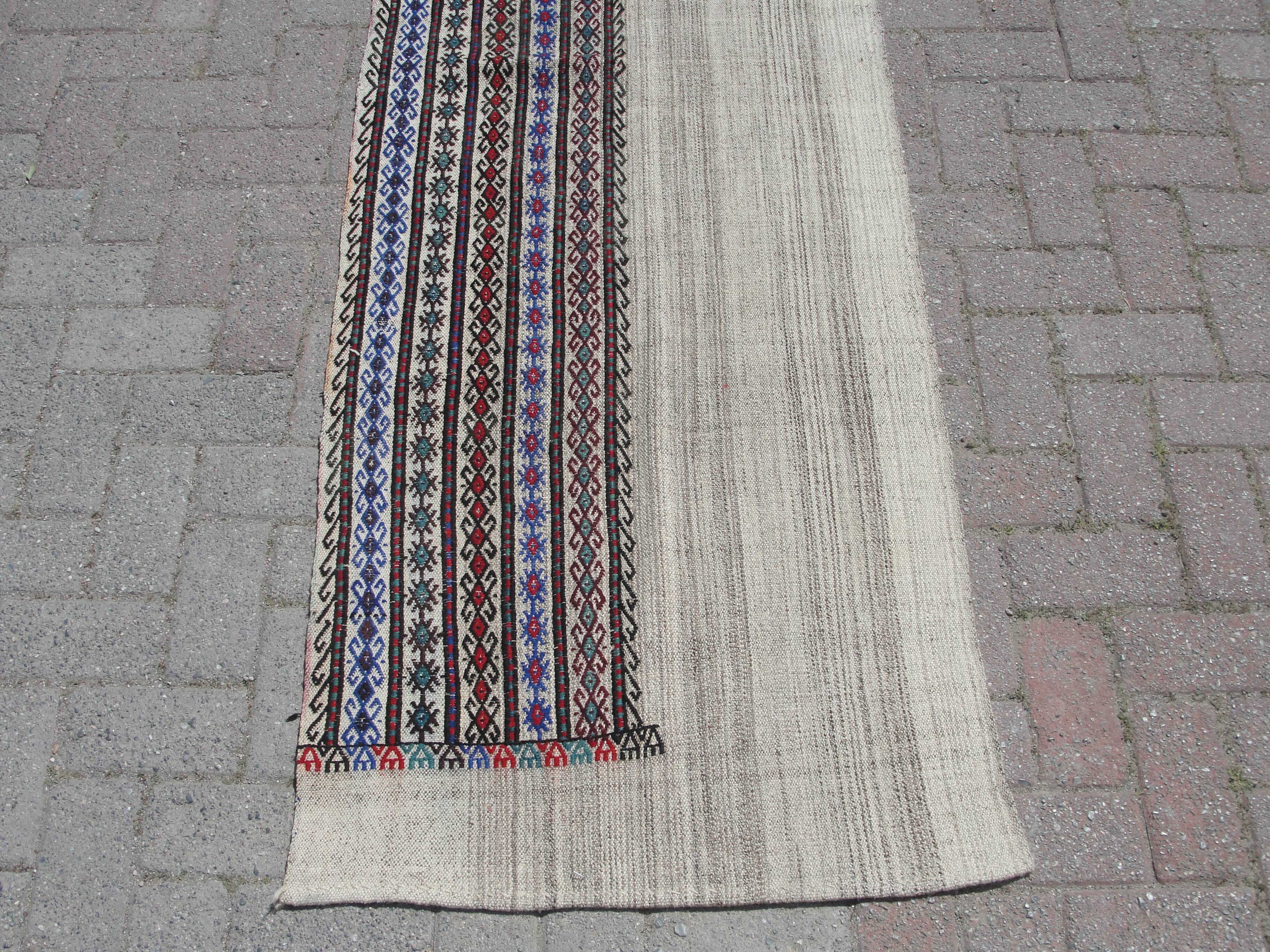 Turkish Table kilim rug runner 72x227