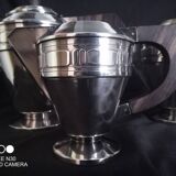 Art Deco silver-plated coffee and tea service, stamped.