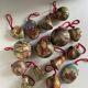Ensemble de 15 décorations de Noël en papier mâché vintage