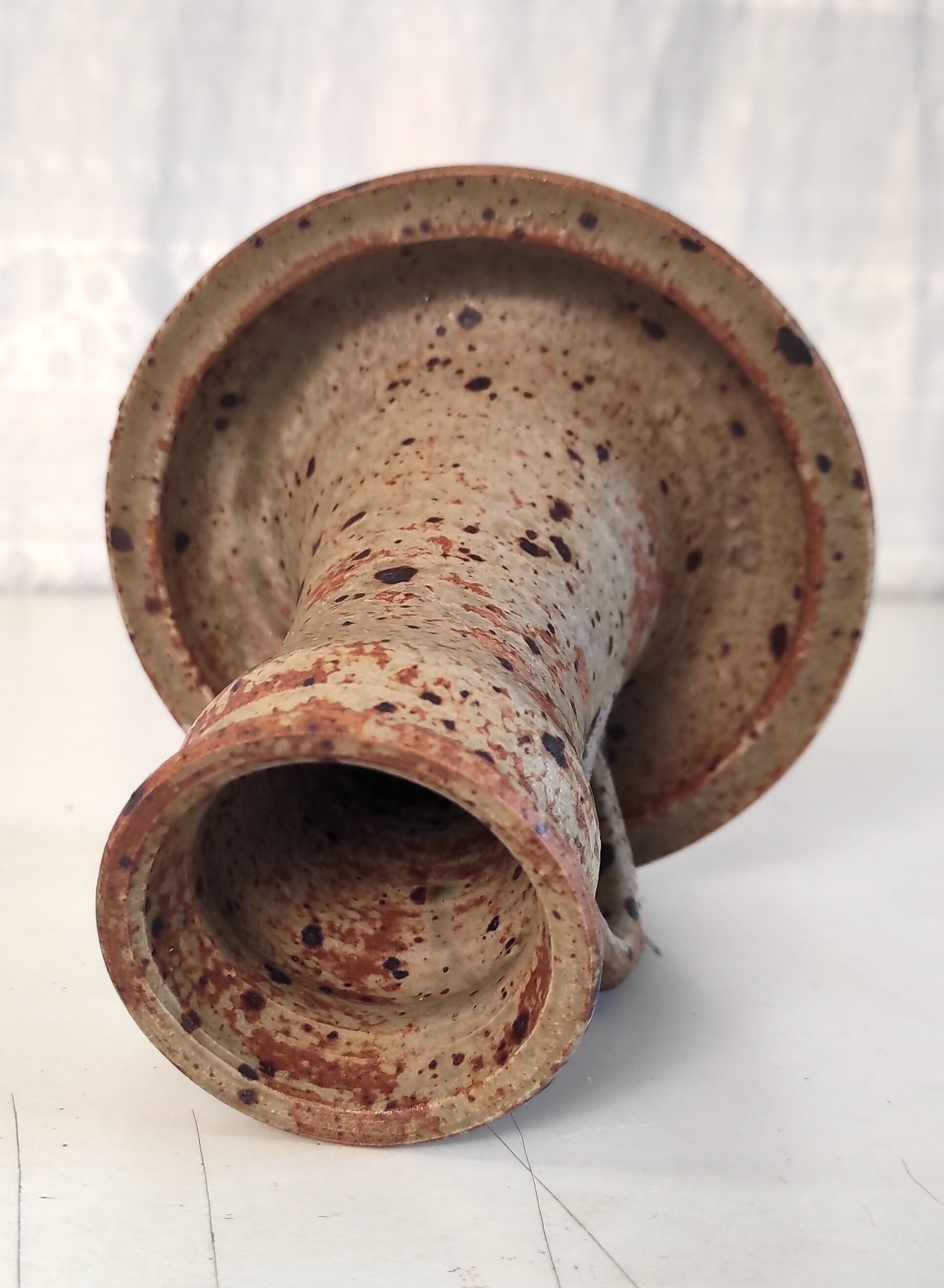 Pyrity sandstone candle holder - 60s/70s