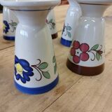 7 old glazed stoneware mazagrans