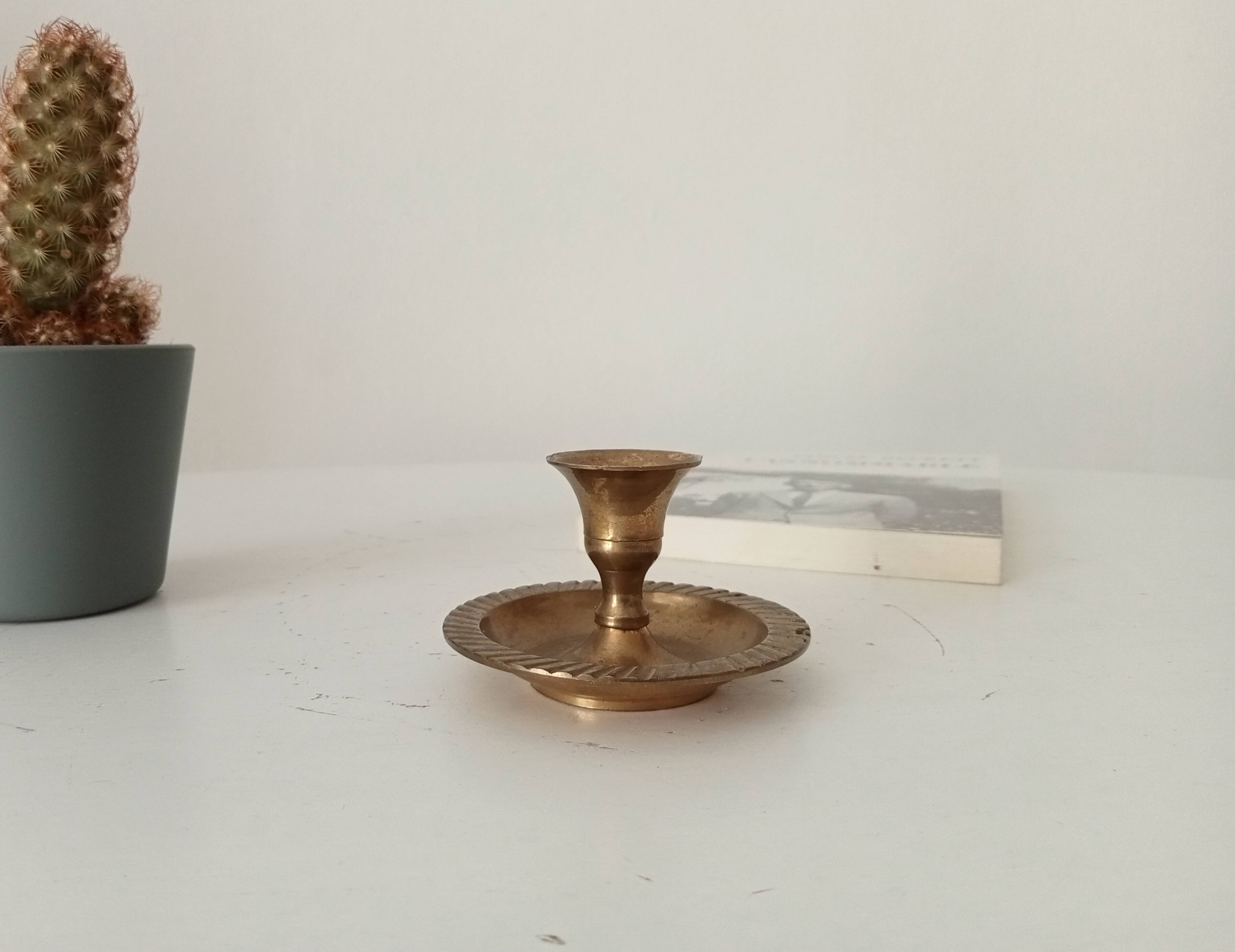 Vintage brass candle holder