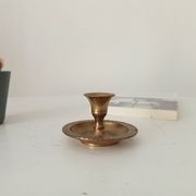 Bougeoir vintage en laiton doré
