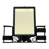 Wrought iron Art Deco mirror