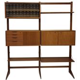 Système mural autoportant vintage Torbjorn Afdal Design scandinave des années 60