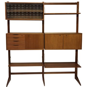 Vintage freestanding wall system Torbjorn Afdal 60's Scandinavian Design