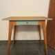 Modernized Vintage Desk – Light Wood & Sage Green
