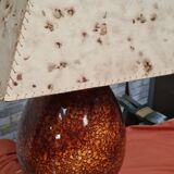 large luxury lamp 1970 ceramic and parchment lampshade 75x40