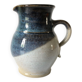 Small pitcher in blue glazed sandstone
