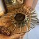 Vintage fruit bowl – 1970s, sculpted smoked glass