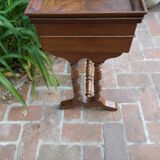 Table d'appoint travailleuse coiffeuse en noyer