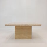 Italian travertine coffee table, 1980s
