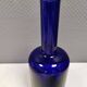 Huge blue glass vase by Otto Brauer for Holmegaard Denmark 1960s
