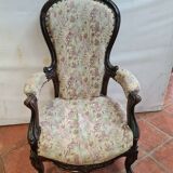 Fauteuil bergère style Napoleon III en palissandre
