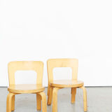 Paire de chaises d'enfant Alvar Aalto N65 pour Artek