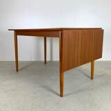 Danish MIdCentury Drop Leave Table in Teak Arne Vodder Style, 1960s Denmark