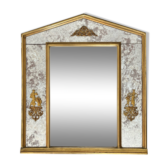 Antique mirror with closed guards