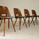 Set of 4 Lollipop chairs by Frantisek Jirak for Tatra 1960