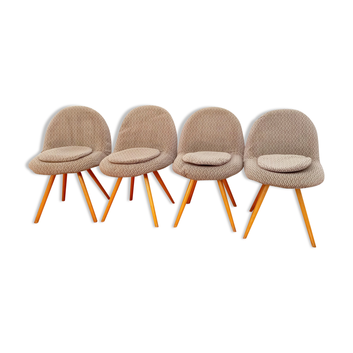 Set of 4 chairs by Miroslav Navratil, Czechoslovakia, 1960s