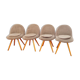 Set of 4 chairs by Miroslav Navratil, Czechoslovakia, 1960s