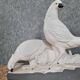 Pair of golden pheasants in crisp porcelain, Art Deco period