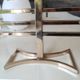 Large Aulica Menorah/Jewish Candlestick with 9 lights. In gold-plated metal.