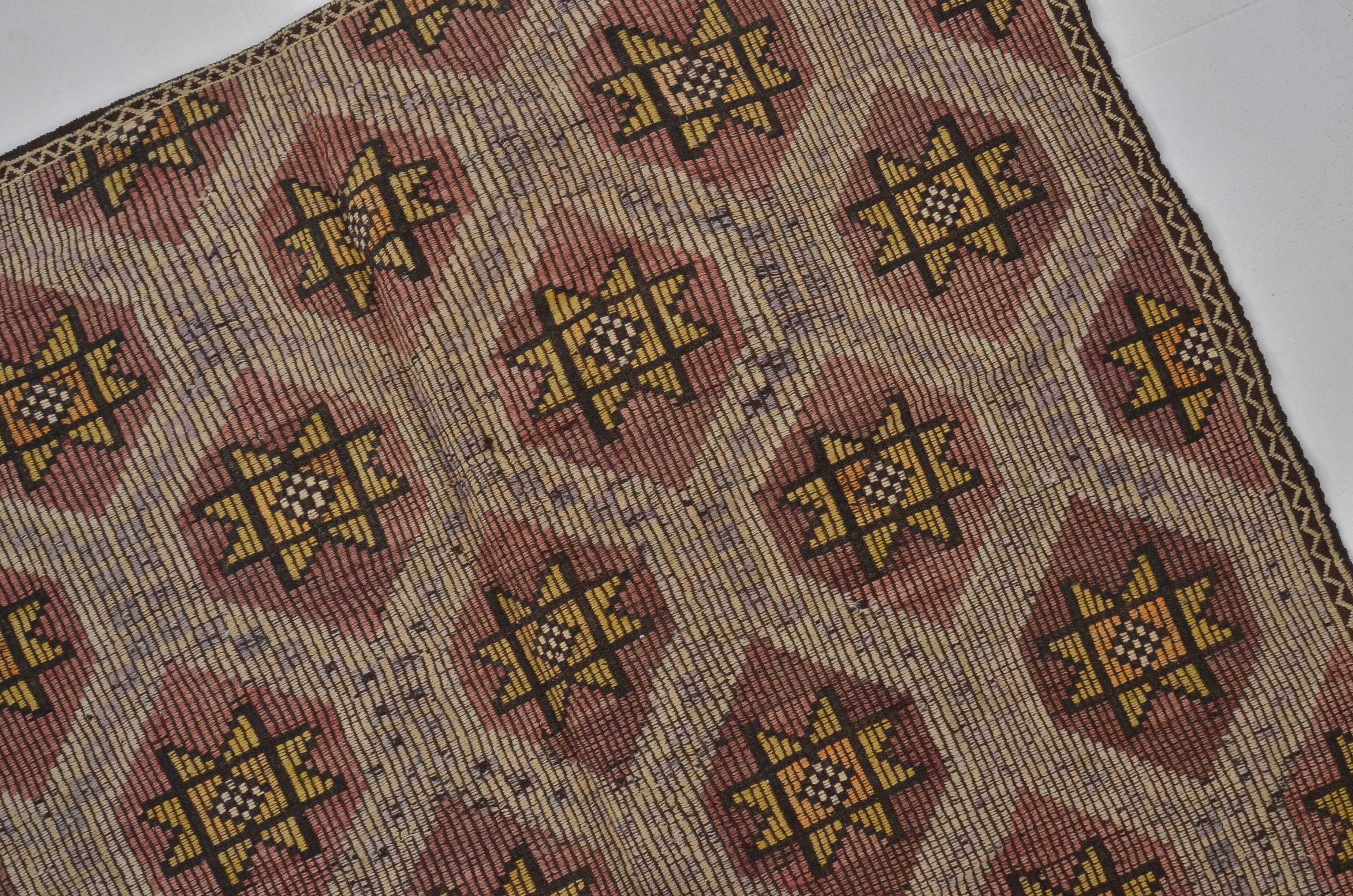 Geometric Anatolian Floor Kilim Rug sku 1656
