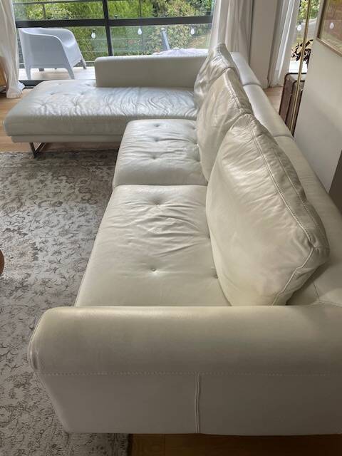 Roche Bobois leather corner sofa