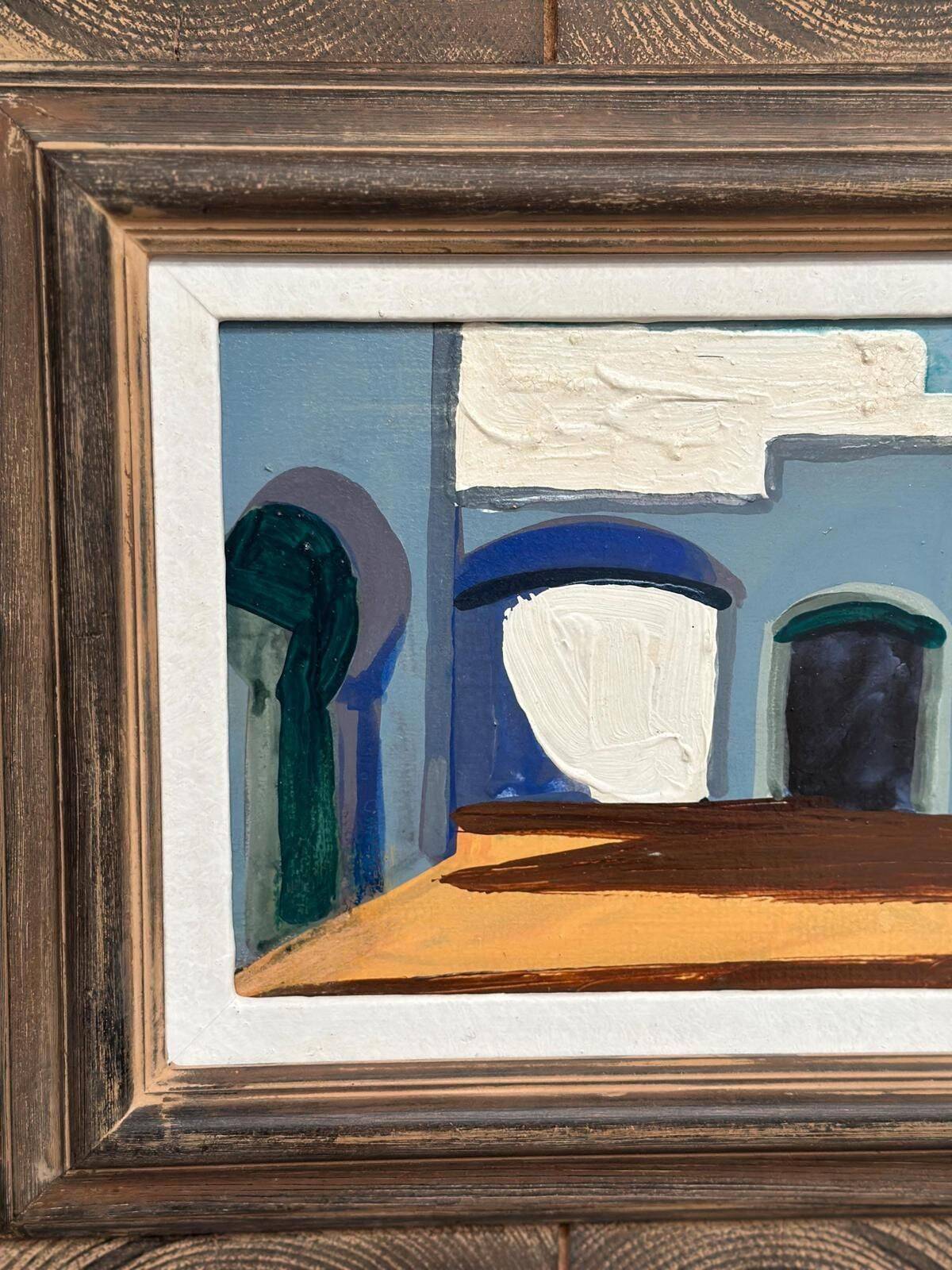 Huile sur panneau suédoise d'époque mi-siècle – « Motif du Sud » par Lars Norrman – Vintage et encadrée