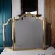 Antique Brass Fire Screen, Louis XV Style, L 83 cm / H 55 cm