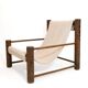 Solid wood armchair with adjustable backrest.