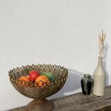 Beaded woven basket