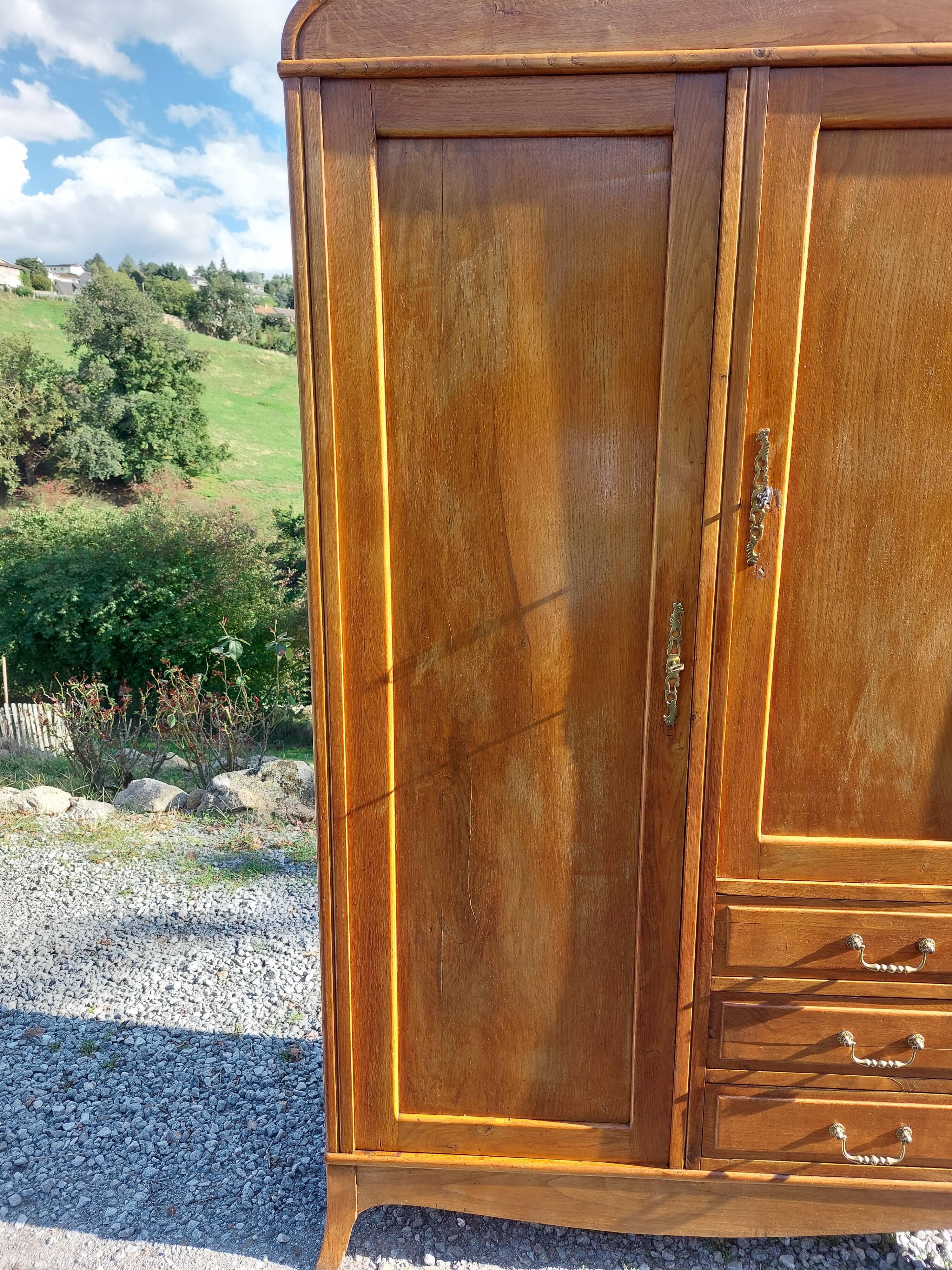 Parisian wardrobe, triple function (wardrobe, chest of drawers, cupboard), 1940s.