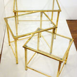 Golden metal tables