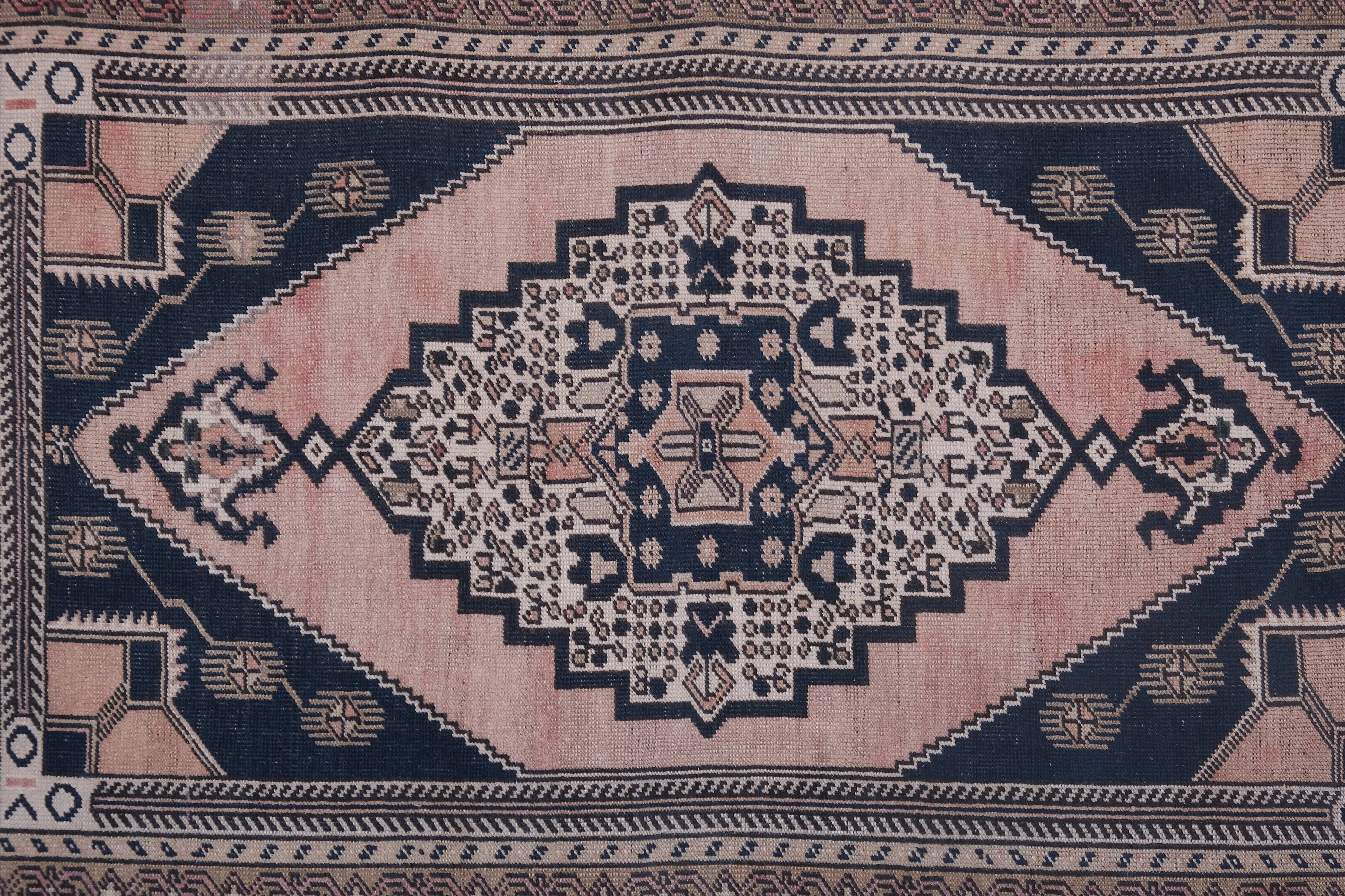 Tapis vintage turc de Oushak, tissé à la main 123x207 cm