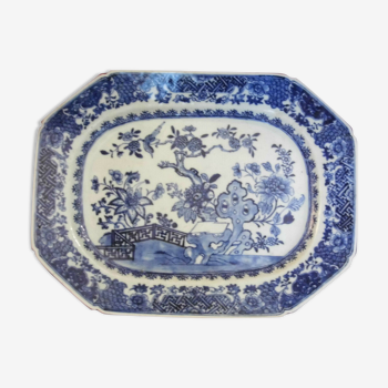 Plat porcelaine compagnie des Indes Chine 18 eme siècle