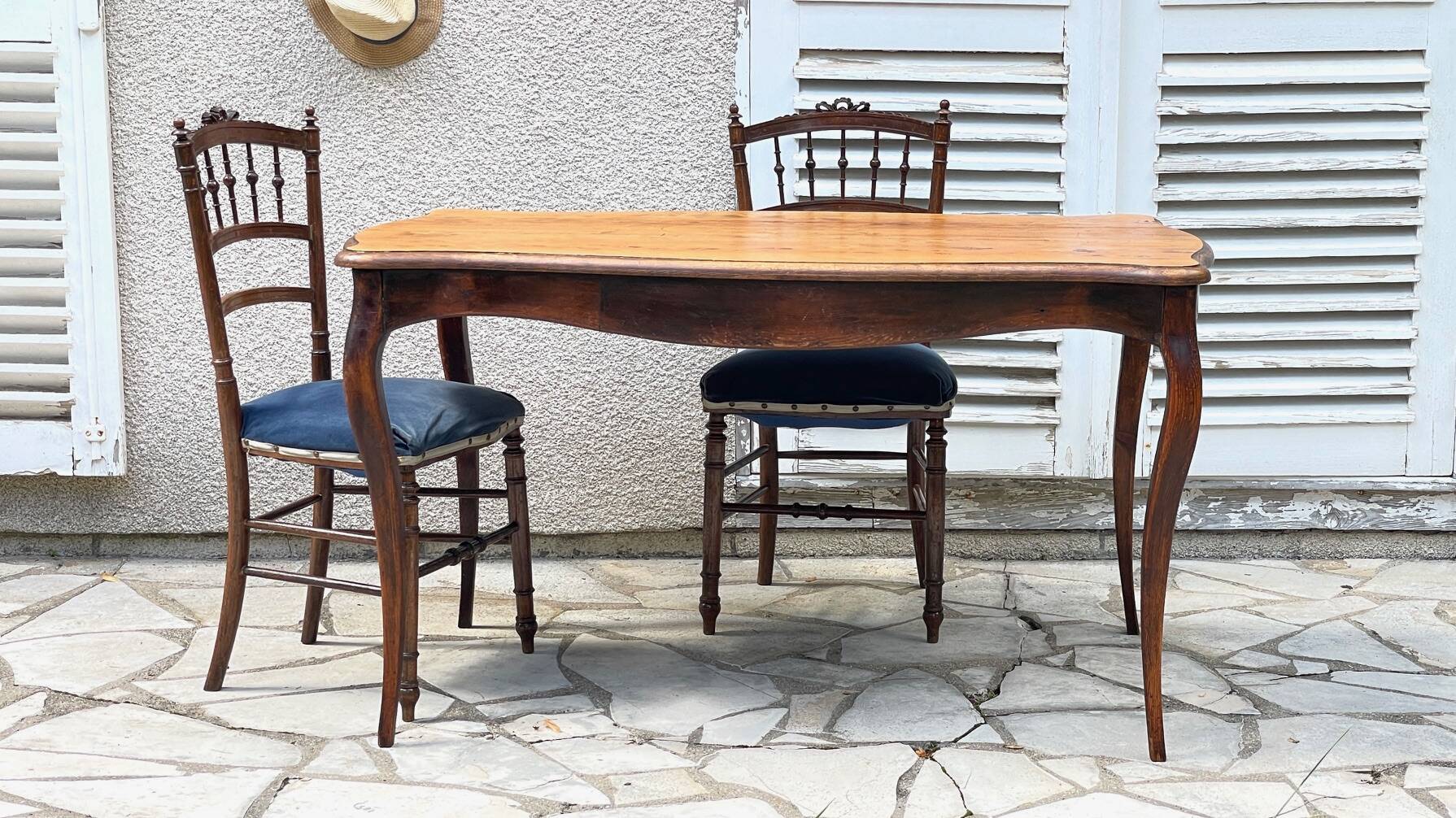 TABLE BUREAU Pieds Courbés