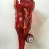 Engraved red carafe