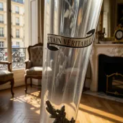 Single flower vase decorated in pewter