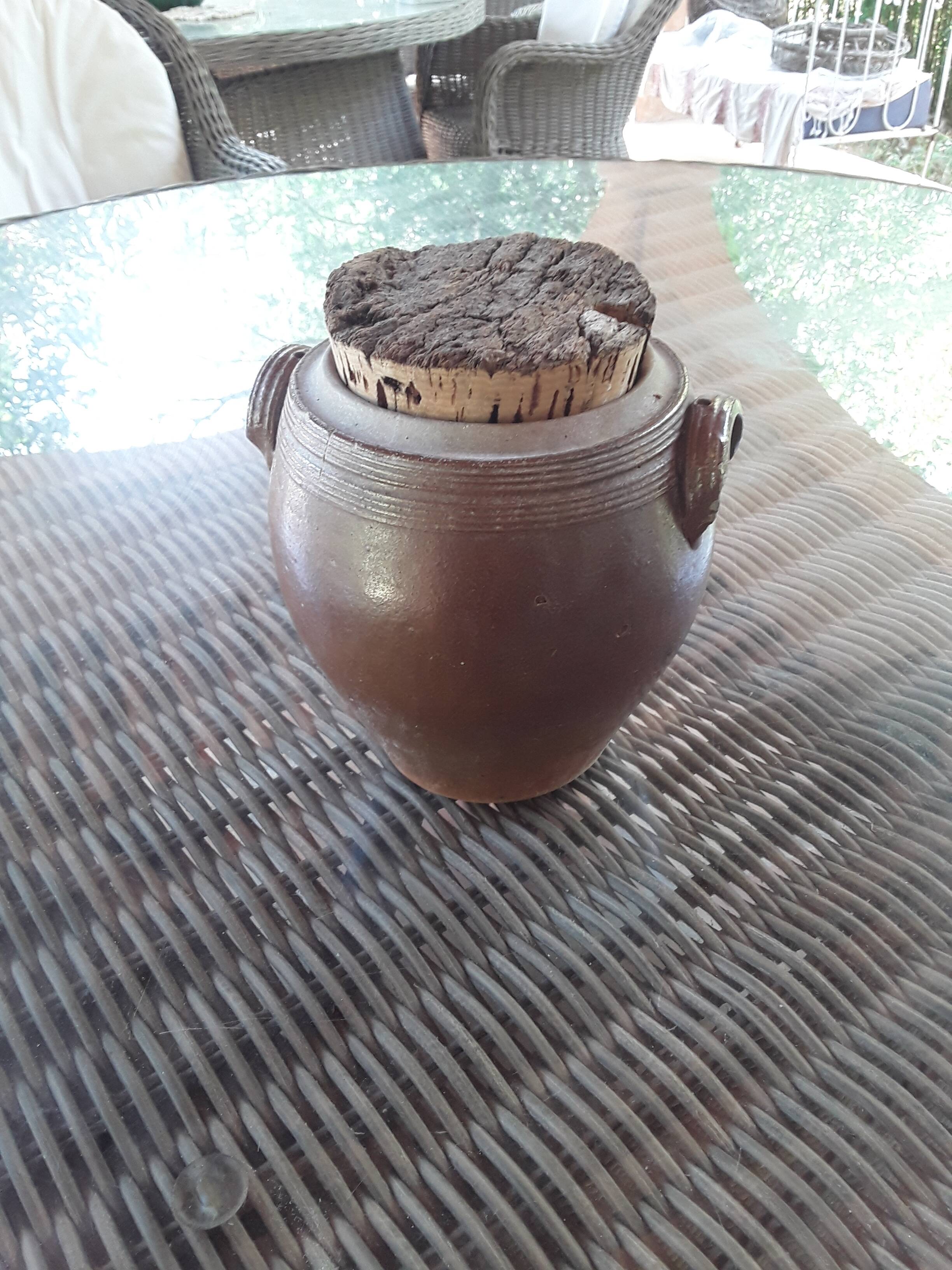 Old stoneware pot