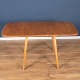 Retro Blonde Ercol Model 383 Dining Table & Four Model 370 Windsor Kitchen Dining Chairs