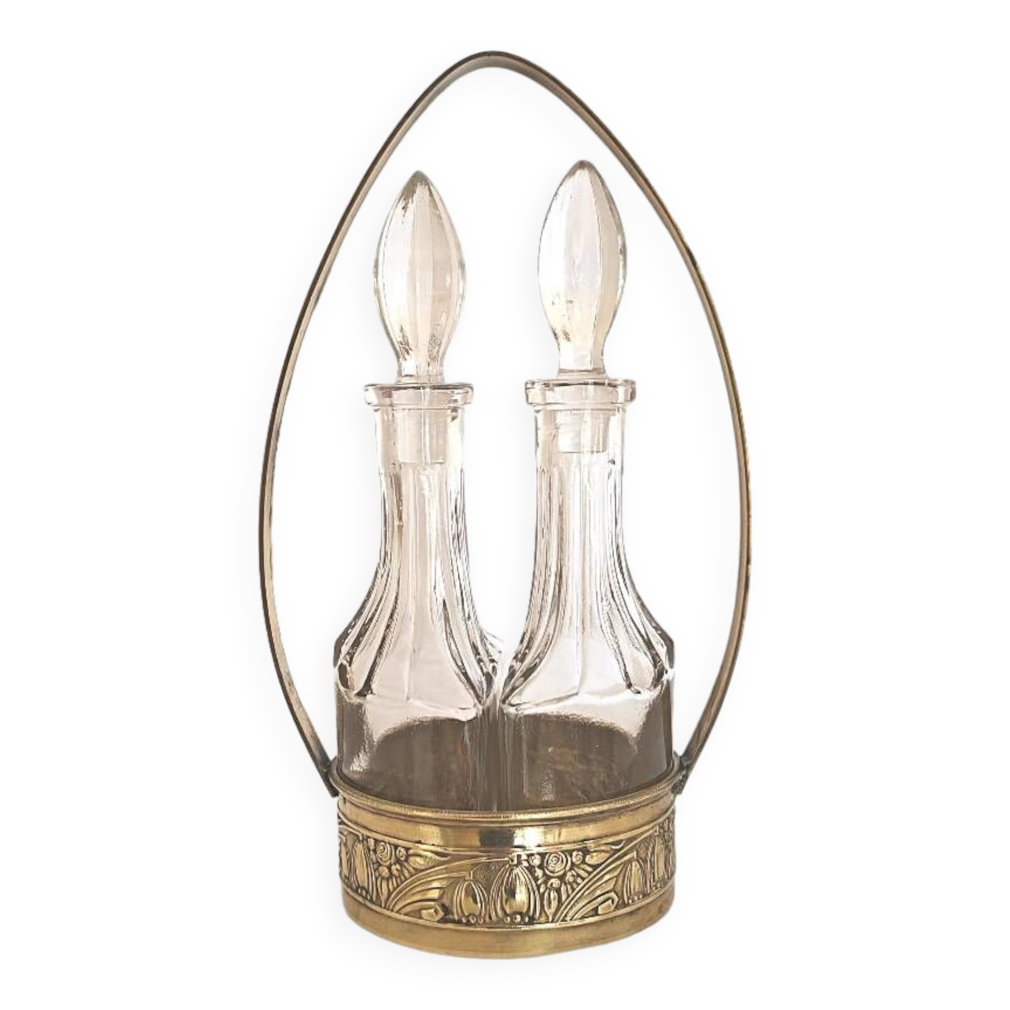 Ensemble de burettes à huile et vinaigre vintage