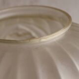 Art deco glass ball vase with roses
