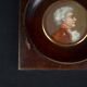 Miniature gouache portrait, 19th century, of an aristocratic man in profile