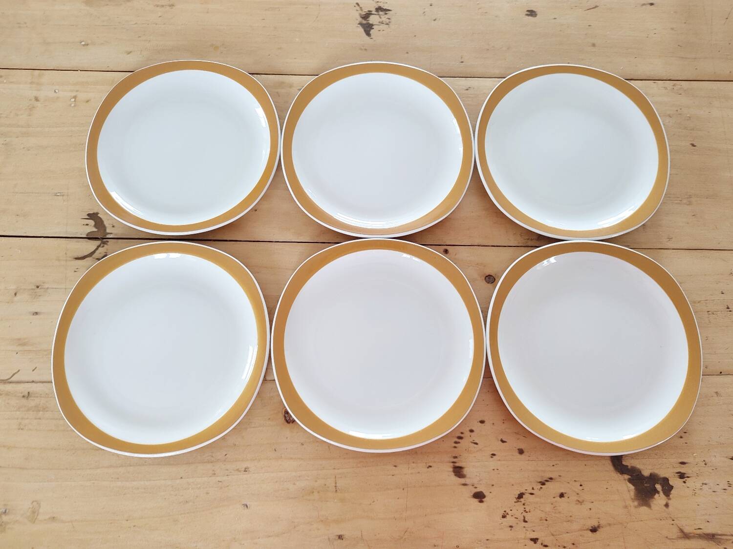 Lot de 6 assiettes porcelaine Sarreguemines