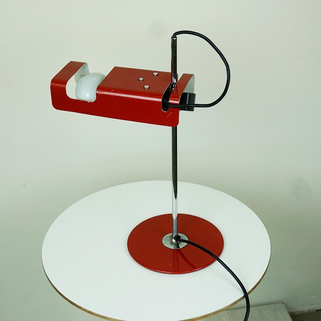 Red Spider Table Lamp by Joe Colombo for O-Luce Italy