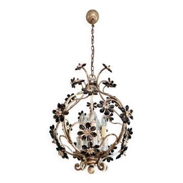 Italian chandelier in Murano crystal, Banci Firenze, 1970-80s.