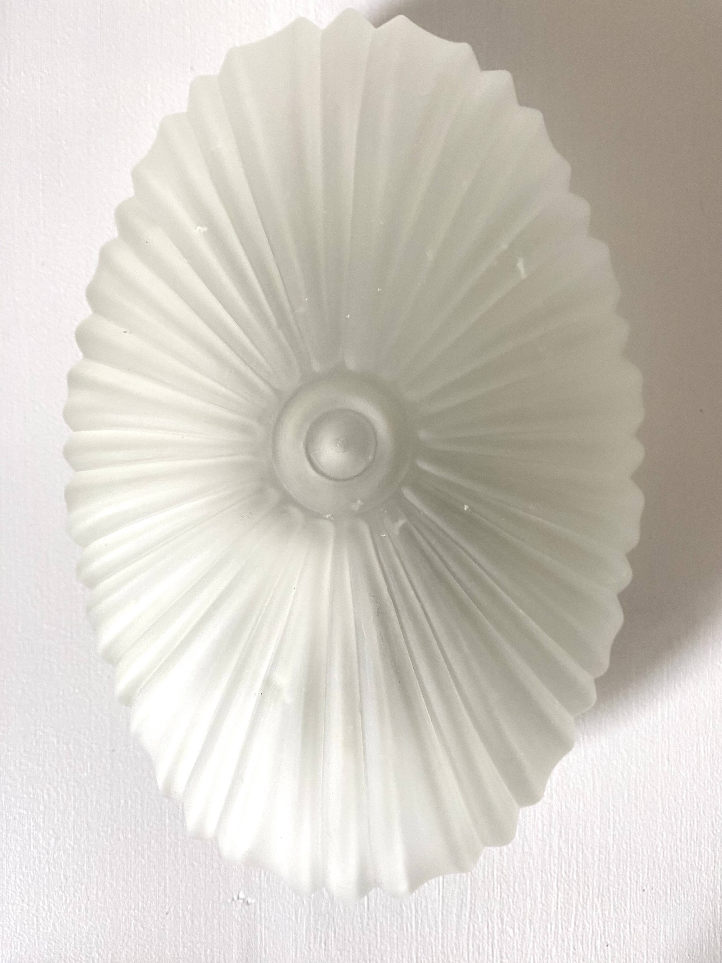 Vintage oval frosted glass ceiling light