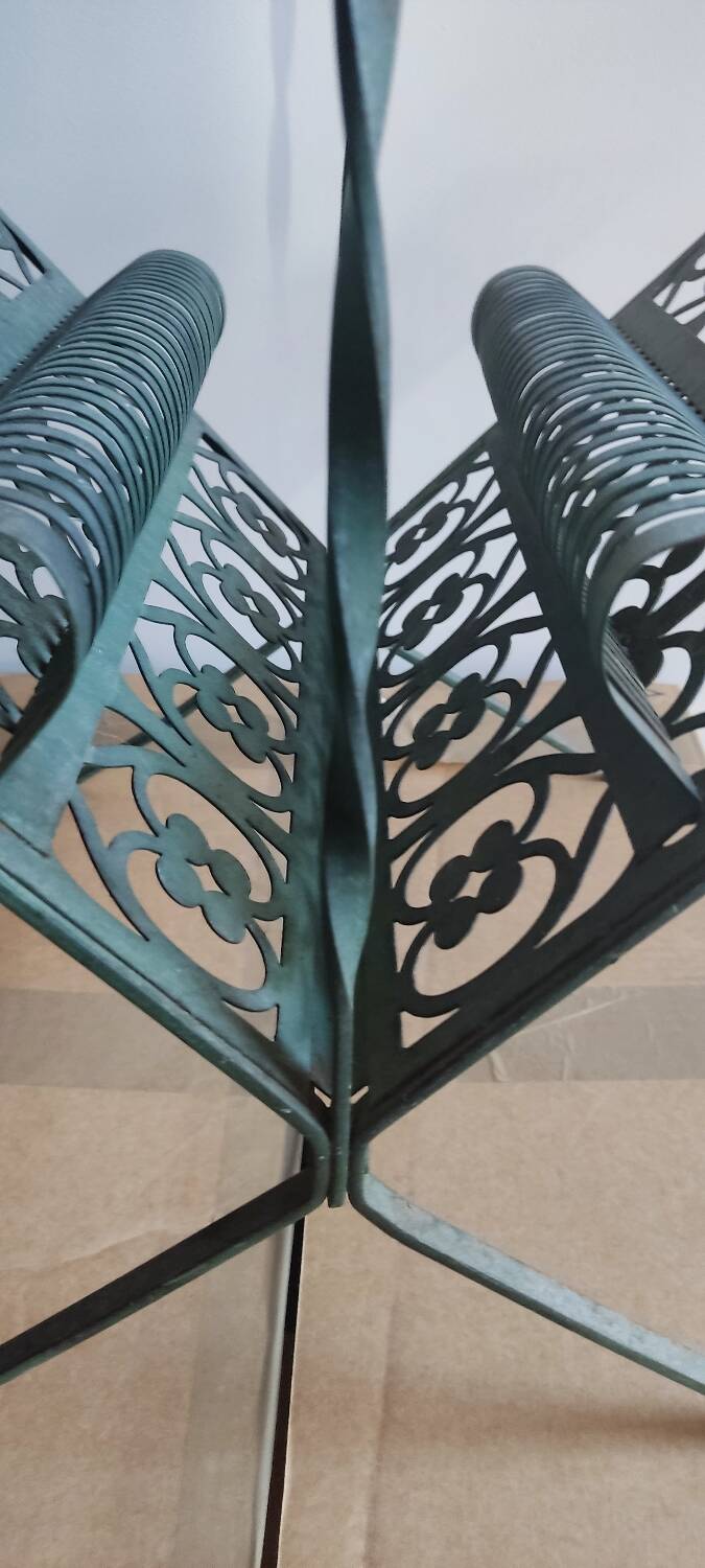 Florentine style metal magazine rack