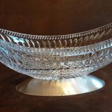 Coupe ovale sur pied  cristal